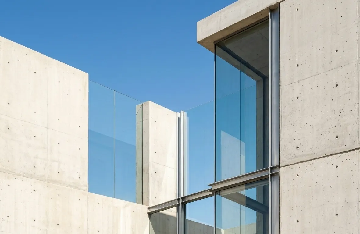 Concrete and glass architecture representing Tangison Agent self-hosted infrastructure
